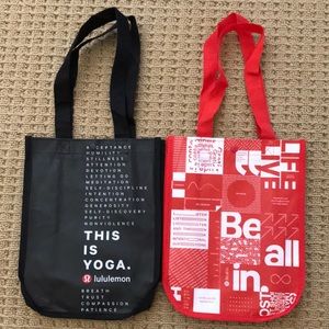 Bundle of 2 Lululemon Small Shopping Bags